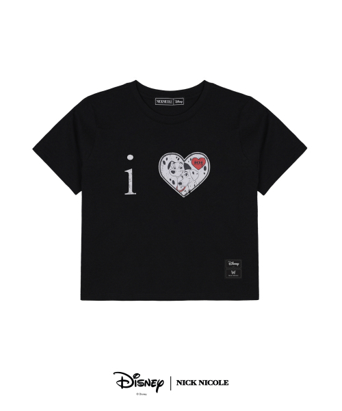 NICK&NICOLE(ニックアンドニコール)の「DISNEY i LOVE 101 DALMATIAN CROP TOP_BLACK(Tシャツ/カットソー・レディース・その他・FREE)」の4枚目の写真