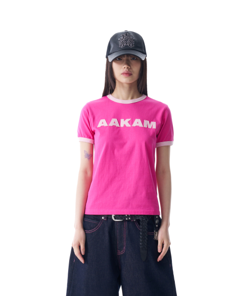 AAKAM(アーカム)の「Logo Patch Ringer Top (Pink-Baby Pink)(Tシャツ/カットソー・レディース・その他・1/2)」の9枚目の写真