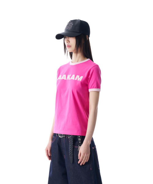 AAKAM(アーカム)の「Logo Patch Ringer Top (Pink-Baby Pink)(Tシャツ/カットソー・レディース・その他・1/2)」の8枚目の写真