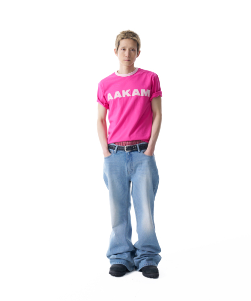 AAKAM(アーカム)の「Logo Patch Ringer Top (Pink-Baby Pink)(Tシャツ/カットソー・レディース・その他・1/2)」の3枚目の写真