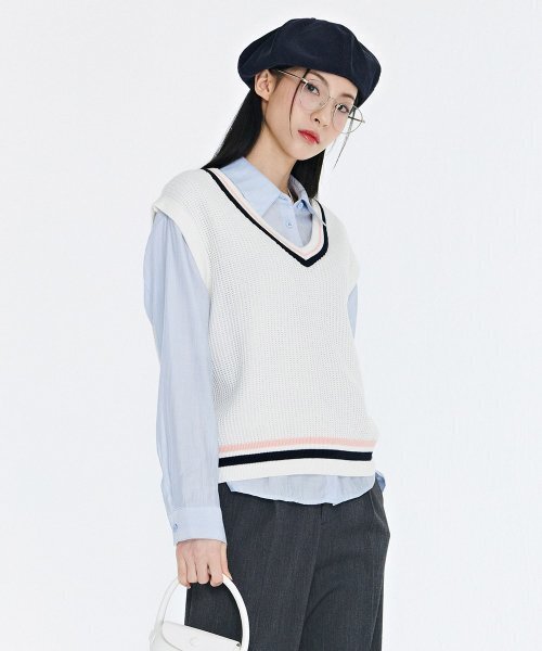 CHASECULT（チェイスカルト）の「レディースクリケットベスト-CARG7362B0A（ベスト・レディース・アイボリー・FRE）」の2枚目の写真