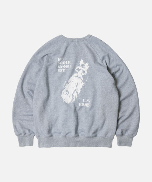 FRIZMWORKS(フリズムワークス)の「BOMBS AWAY SWEATSHIRT _ GRAY(スウェット・メンズ・その他・SMALL/MEDIUM/LARGE/X-LARGE)」の2枚目の写真
