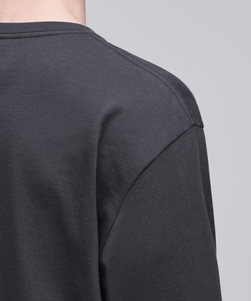 MUSINSA STANDARD(ムシンサスタンダード)の「レイヤードクルーネック長袖Tシャツ_通常丈【ダークグレー】(Tシャツ/カットソー・メンズ・その他・SMALL/X-SMALL)」の7枚目の写真
