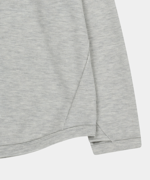 SLOWACID（スローアシッド）の「カーブドワッフルヘンリーネック [メランジグレー]（Tシャツ/カットソー・レディース・その他・MEDIUM/LARGE）」の3枚目の写真