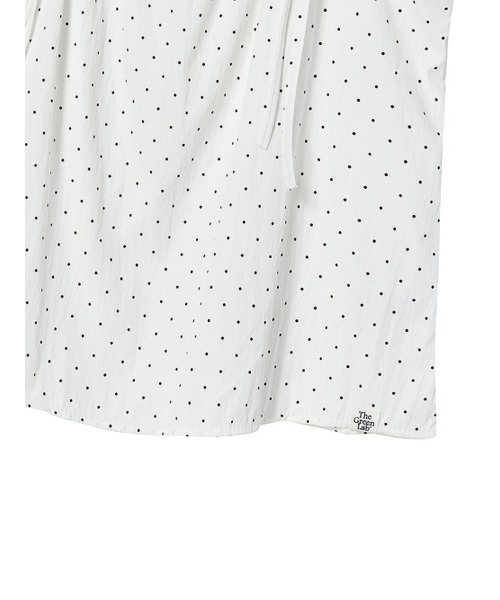 THE GREEN LAB（ザグリーンラボ）の「ドットクランチリボンノースリーブトップス[ホワイト]（Tシャツ/カットソー・レディース・その他・FREE）」の4枚目の写真