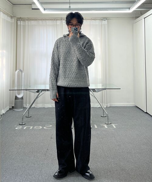 TRIP LE SENS(トリップ ル センス)の「ウールヘアケーブルフードニット_グレー(ニット/セーター・メンズ・その他・MEDIUM/LARGE)」の7枚目の写真