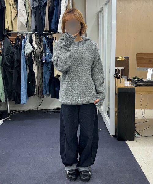 TRIP LE SENS(トリップ ル センス)の「ウールヘアケーブルフードニット_グレー(ニット/セーター・メンズ・その他・MEDIUM/LARGE)」の8枚目の写真
