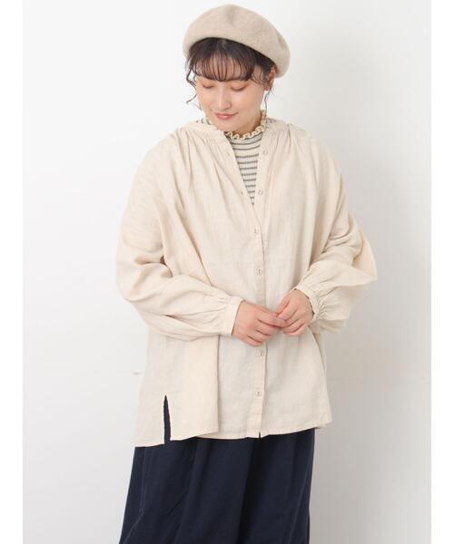 Samansa Mos2（サマンサ モスモス）の「【Cross×Linen】ギャザー
