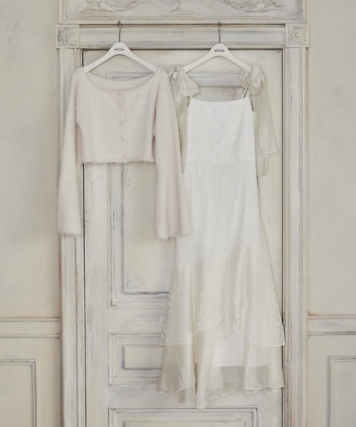 one after another NICE CLAUP（ワンアフターアナザーナイスクラップ）の「【ＨolidayCollection】ニットセットマーメイドワンピース（ワンピース・レディース・チャコールグレー/アイボリー/ブラウン系その他/ホワイト系その他・FREE）」の9枚目の写真