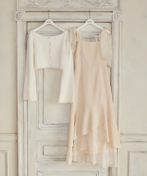 one after another NICE CLAUP（ワンアフターアナザーナイスクラップ）の「【ＨolidayCollection】ニットセットマーメイドワンピース（ワンピース・レディース・チャコールグレー/アイボリー/ブラウン系その他/ホワイト系その他・FREE）」の6枚目の写真