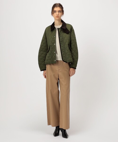 MACPHEE（マカフィー）の「キルティング テントラインジャケット（ブルゾン・レディース・ブラック/カーキ・36）」の3枚目の写真