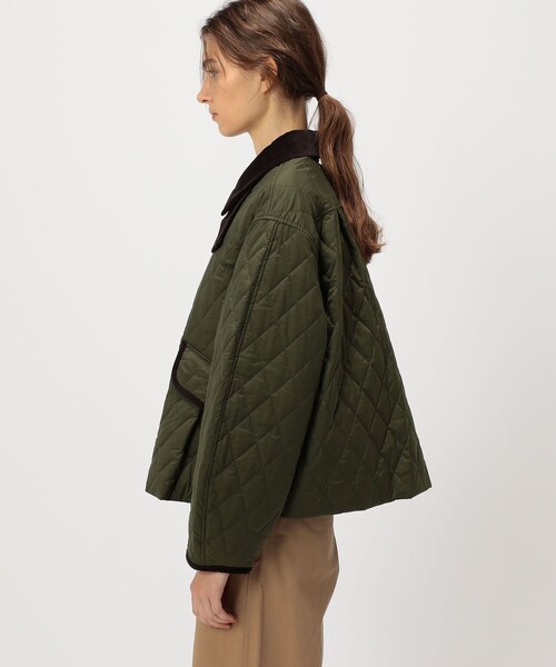 MACPHEE（マカフィー）の「キルティング テントラインジャケット（ブルゾン・レディース・ブラック/カーキ・36）」の5枚目の写真