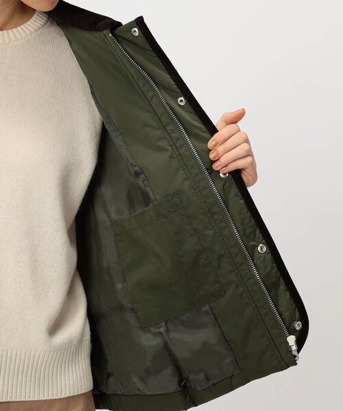 MACPHEE（マカフィー）の「キルティング テントラインジャケット（ブルゾン・レディース・ブラック/カーキ・36）」の7枚目の写真