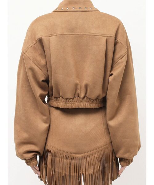 EVRIS(エヴリス)の「フェイクスウェードボリュームショートブルゾン【セットアップ着用可能】(ブルゾン・レディース・ブラック/ブラウン・FREE)」の16枚目の写真