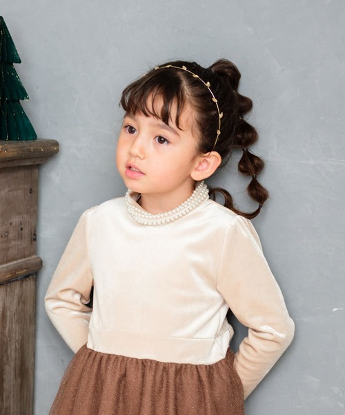 Rora（ローラ）の「セリーナ ドッキングワンピース（ワンピース・キッズ・モカ・110cm/120cm/130cm/140cm）」の5枚目の写真