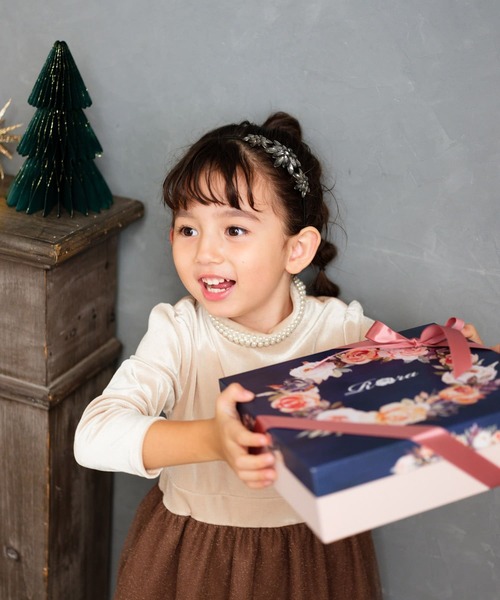 Rora（ローラ）の「セリーナ ドッキングワンピース（ワンピース・キッズ・モカ・110cm/120cm/130cm/140cm）」の3枚目の写真