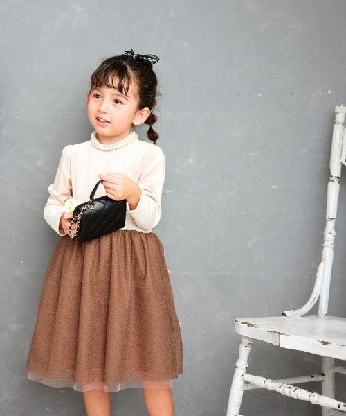 Rora（ローラ）の「セリーナ ドッキングワンピース（ワンピース・キッズ・モカ・110cm/120cm/130cm/140cm）」の16枚目の写真