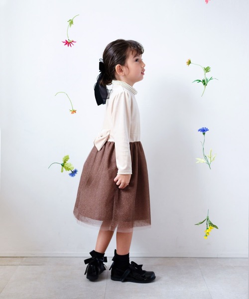 Rora（ローラ）の「セリーナ ドッキングワンピース（ワンピース・キッズ・モカ・110cm/120cm/130cm/140cm）」の14枚目の写真