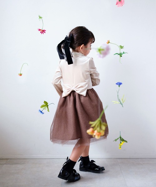 Rora（ローラ）の「セリーナ ドッキングワンピース（ワンピース・キッズ・モカ・110cm/120cm/130cm/140cm）」の13枚目の写真