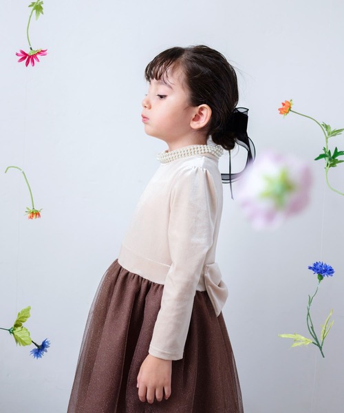 Rora（ローラ）の「セリーナ ドッキングワンピース（ワンピース・キッズ・モカ・110cm/120cm/130cm/140cm）」の12枚目の写真