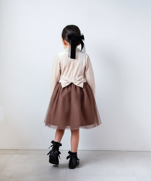 Rora（ローラ）の「セリーナ ドッキングワンピース（ワンピース・キッズ・モカ・110cm/120cm/130cm/140cm）」の9枚目の写真