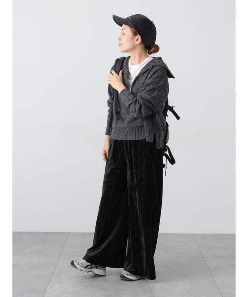 Lugnoncure（ルノンキュール）の「カラーネップハーフジップニット（ニット/セーター・レディース・ベージュ/チャコールグレー/グレー・F）」の8枚目の写真