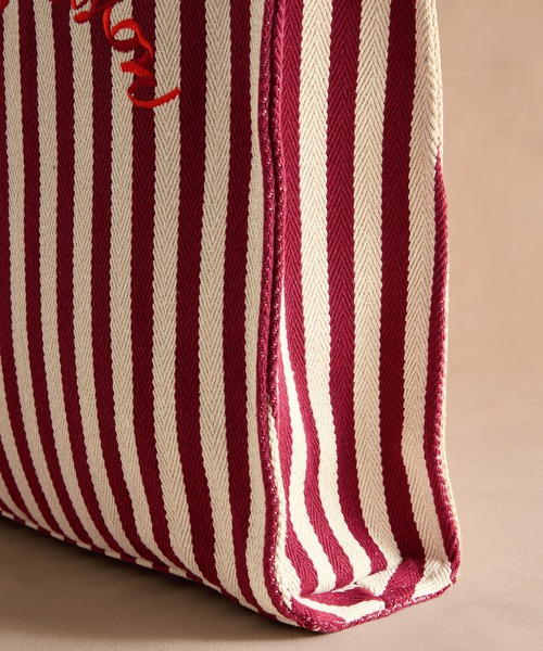 Cath Kidston（キャスキッドソン）の「ラージ ブックバッグ Cherry Stripe（トートバッグ・レディース・その他・FREE）」の3枚目の写真