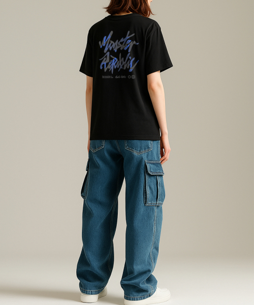 MONSTER REPUBLIC（モンスターリパブリック）の「ミストロゴブルーTシャツブラック_8111（Tシャツ/カットソー・レディース・その他・MEDIUM/LARGE/X-LARGE/SMALL）」の4枚目の写真