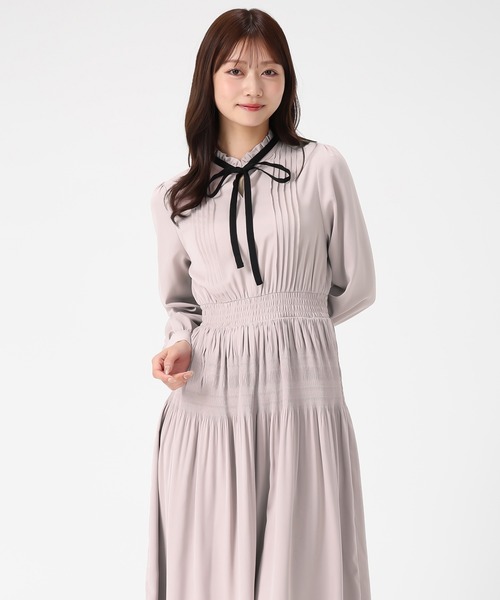 MISCH MASCH(ミッシュマッシュ)の「配色リボンプリーツシフォンワンピース(ワンピース・レディース・ネイビー/ピンク/ブルー・S/M)」の16枚目の写真