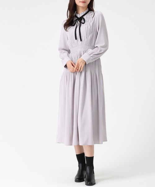 MISCH MASCH(ミッシュマッシュ)の「配色リボンプリーツシフォンワンピース(ワンピース・レディース・ネイビー/ピンク/ブルー・S/M)」の19枚目の写真
