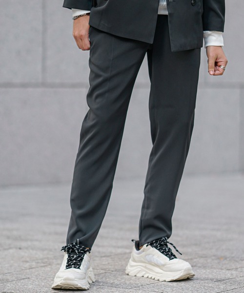 JOKER(ジョーカー)の「【BlackbyVANQUISH】 グラデーション加工テーパードスラックス メンズ グレー ロングパンツ 春服 冬服(その他パンツ・メンズ・グレー・M/L/XL)」の1枚目の写真