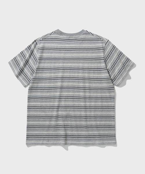 SHIRTER（シャーター）の「FINE STRIPE T-SHIRT (STRIPE GREY)（Tシャツ/カットソー・メンズ・その他・SMALL/MEDIUM/LARGE）」の2枚目の写真