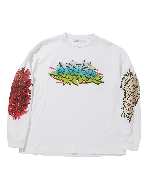 Children of the discordance(チルドレン オブ ザ ディスコ-ダンス)の「Children of the discordance / PIECE PRINTED TEE LS / COTDCS-275(Tシャツ/カットソー・メンズ・ブラック/ホワイト・3/2)」の1枚目の写真