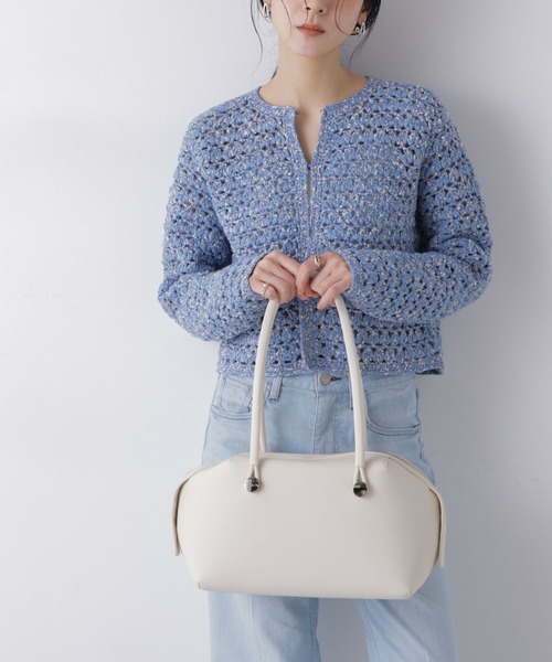 ADD CULUMN(アドカラム)の「ADD CULUMN/TABLET BOSTON(ボストンバッグ・レディース・ダークグレー/アイボリー・FREE)」の13枚目の写真