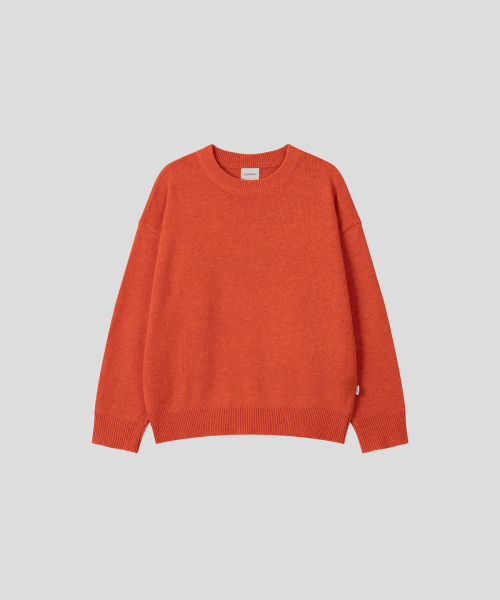 BLACK MOMENT（ブラックモーメント）の「ネイチャーラムウールクルーニット[オレンジ]（ニット/セーター・メンズ・オレンジ・LARGE/MEDIUM）」の2枚目の写真