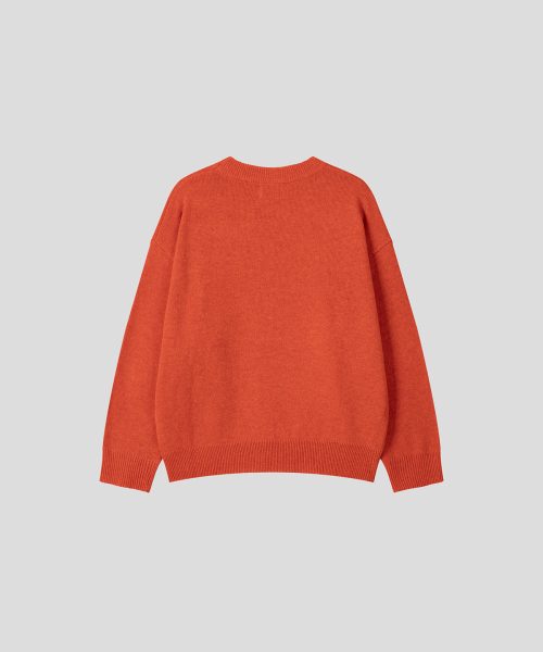 BLACK MOMENT（ブラックモーメント）の「ネイチャーラムウールクルーニット[オレンジ]（ニット/セーター・メンズ・オレンジ・LARGE/MEDIUM）」の3枚目の写真