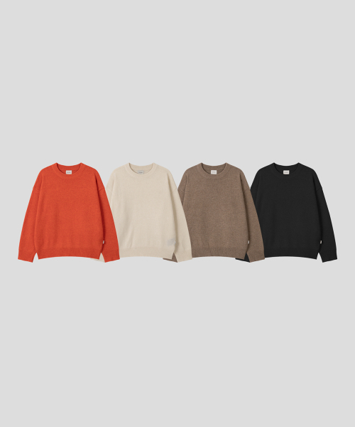 BLACK MOMENT（ブラックモーメント）の「ネイチャーラムウールクルーニット[オレンジ]（ニット/セーター・メンズ・オレンジ・LARGE/MEDIUM）」の5枚目の写真