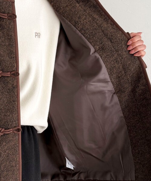 fredy emue（フレディエミュ）の「圧縮ニットチャイナコート（その他アウター・レディース・ダークブラウン/アイボリー/ベビーピンク・38）」の12枚目の写真