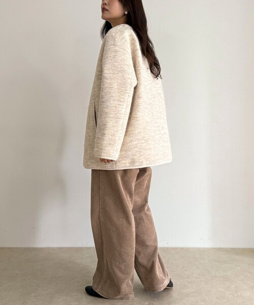 fredy emue（フレディエミュ）の「圧縮ニットチャイナコート（その他アウター・レディース・ダークブラウン/アイボリー/ベビーピンク・38）」の14枚目の写真