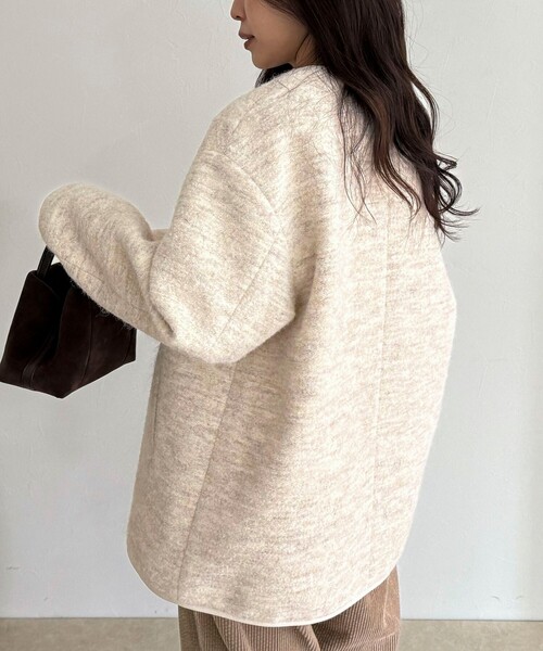 fredy emue（フレディエミュ）の「圧縮ニットチャイナコート（その他アウター・レディース・ダークブラウン/アイボリー/ベビーピンク・38）」の20枚目の写真