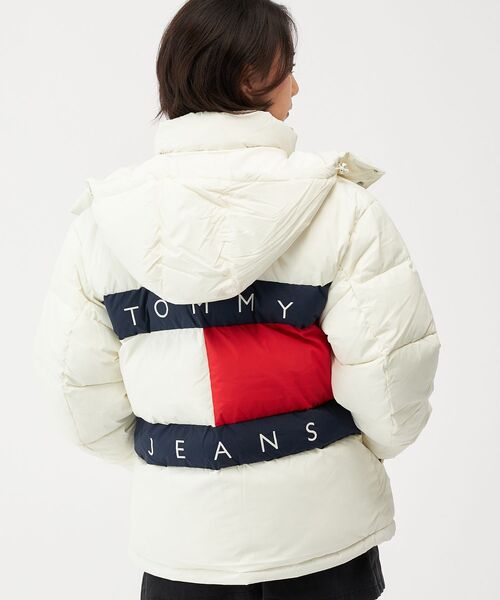 【オンライン完売】   ダウンパッファジャケット セール】【オンライン限定】フーデッドフラッグパッファジャケット