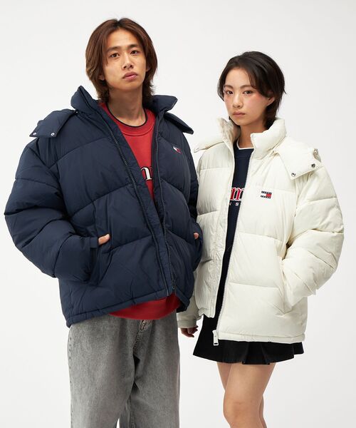 tommy jeans（トミー ジーンズ）の「【オンライン限定】フーデッドフラッグパッファジャケット（ダウンジャケット/コート・メンズ・マルチ/ホワイト・MEDIUM/SMALL/X-LARGE/LARGE）」の18枚目の写真