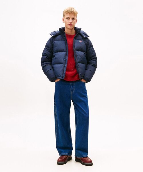 tommy jeans（トミー ジーンズ）の「【オンライン限定】フーデッドフラッグパッファジャケット（ダウンジャケット/コート・メンズ・マルチ/ホワイト・MEDIUM/SMALL/X-LARGE/LARGE）」の12枚目の写真