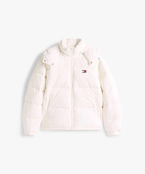 tommy jeans（トミー ジーンズ）の「【オンライン限定】フーデッドフラッグパッファジャケット（ダウンジャケット/コート・メンズ・マルチ/ホワイト・MEDIUM/SMALL/X-LARGE/LARGE）」の4枚目の写真
