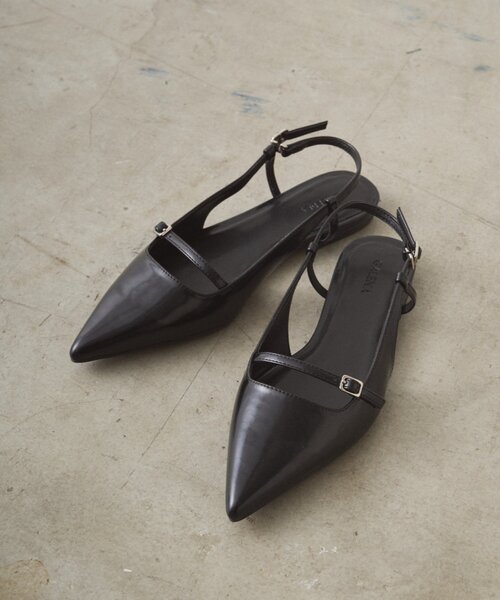 セール】【GALENA】ストラップポインテッドフラットパンプス（その他