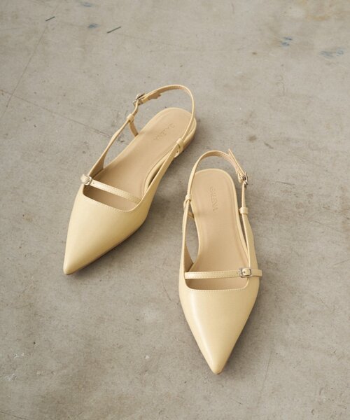 LOUNGEDRESS(ラウンジドレス)の「【GALENA/ガレナ】ストラップポインテッドフラットパンプス(パンプス・レディース・ブラック/イエロー・38/37/36/39)」の7枚目の写真