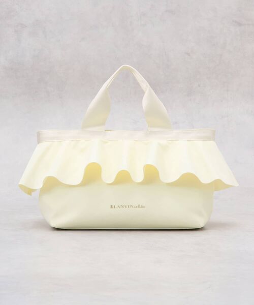 LANVIN en Bleu(ランバンオンブルー)の「ラッフルフリルトートバッグ(トートバッグ・レディース・ブラック/チャコールグレー/オフホワイト・FREE)」の1枚目の写真