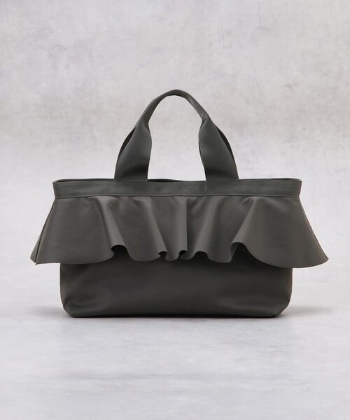 LANVIN en Bleu(ランバンオンブルー)の「ラッフルフリルトートバッグ(トートバッグ・レディース・ブラック/チャコールグレー/オフホワイト・FREE)」の5枚目の写真