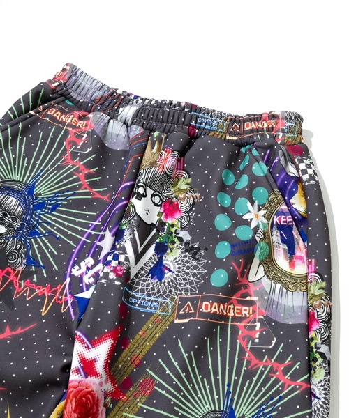 ScoLar（スカラー）の「ScoLar/スカラー　総柄あったか裏地パンツ（その他パンツ・レディース・チャコールグレー/グリーン・FREE）」の3枚目の写真