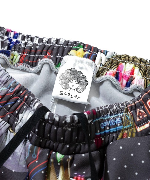 ScoLar（スカラー）の「ScoLar/スカラー　総柄あったか裏地パンツ（その他パンツ・レディース・チャコールグレー/グリーン・FREE）」の4枚目の写真